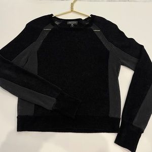 Rag and Bone black verity pullover mixed media sweater